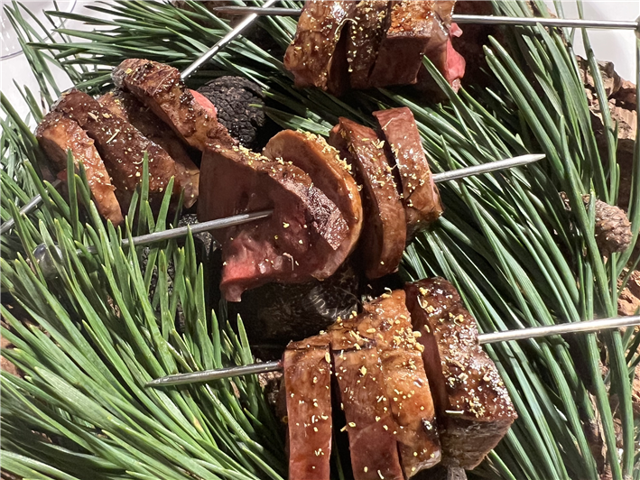 lamb offal skewers